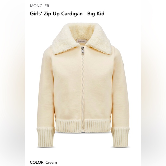 Moncler Girl’s Zip Up Cardigan - Brand New - Picture 1 of 6